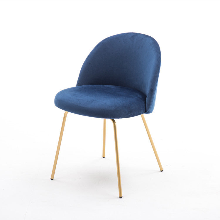 Tabouret de coiffeuse rond en bois de fer en velours scandinave contemporain avec dossier pour chambre 