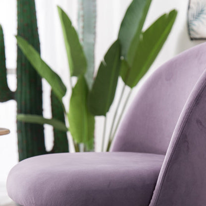 Tabouret de coiffeuse rond en bois de fer en velours scandinave contemporain avec dossier pour chambre 