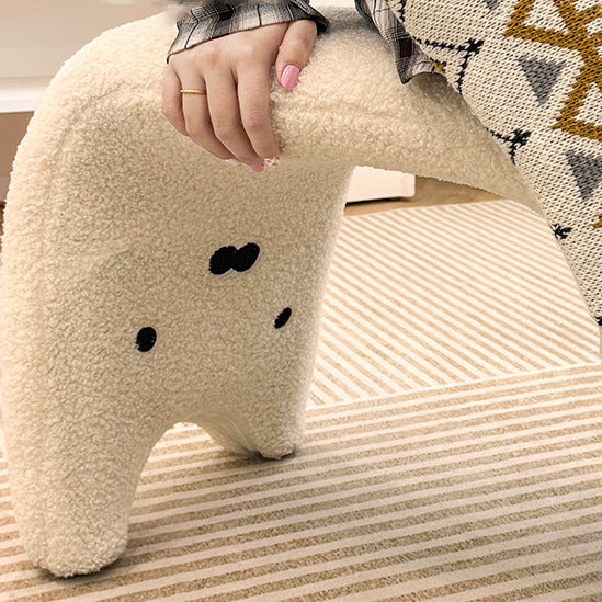 現代的なクリエイティブテディフリーススポンジ炭素鋼の曲がった猫の寝室用化粧台スツール 