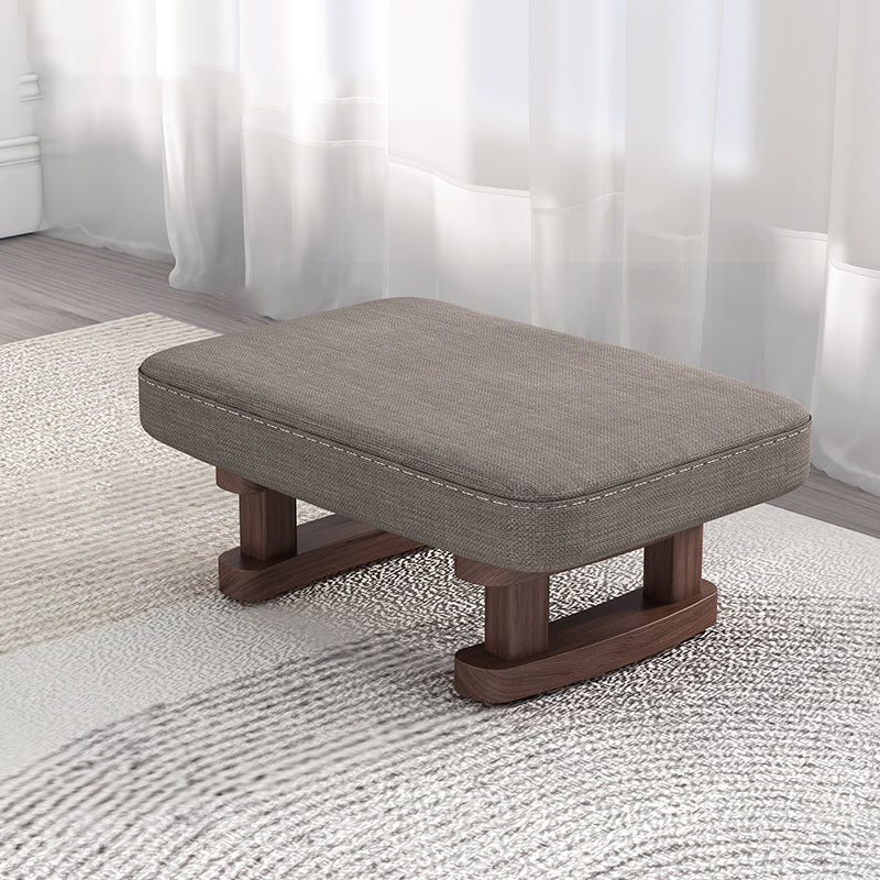 Tabouret bas rectangulaire en bois scandinave contemporain avec tissu éponge pour entrée 