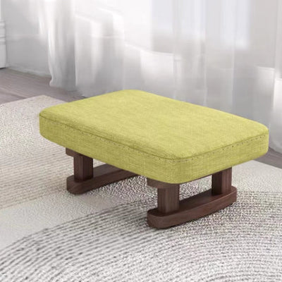 Tabouret bas rectangulaire en bois scandinave contemporain avec tissu éponge pour entrée 