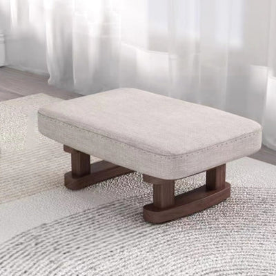 Tabouret bas rectangulaire en bois scandinave contemporain avec tissu éponge pour entrée 