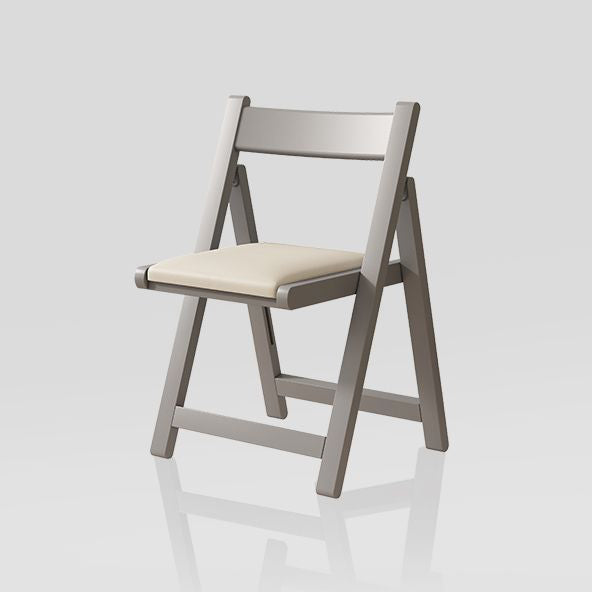Chaise de salle à manger carrée en bois de caoutchouc et cuir à la simplicité moderne avec dossier pliable pour salle à manger 
