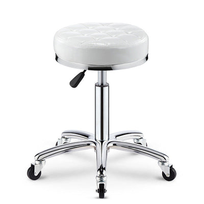 Taburete de bar ajustable para cocina con diseño de patrón a cuadros redondo de acero, plástico, esponja y cuero de simplicidad moderna 