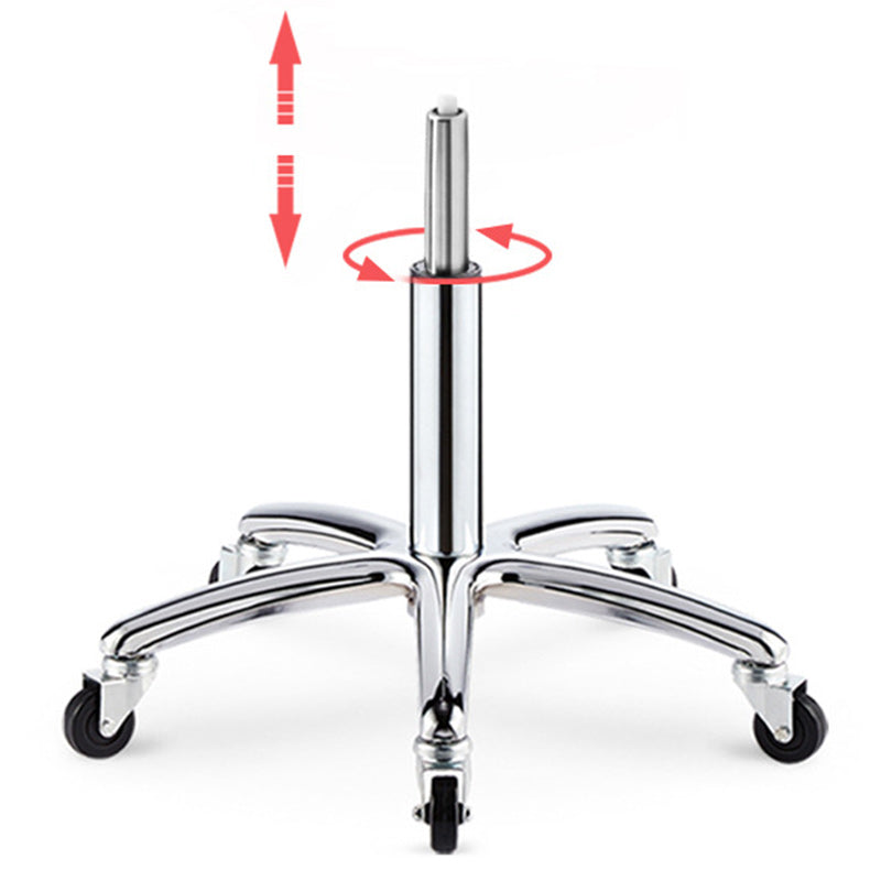 Taburete de bar ajustable para cocina con diseño de patrón a cuadros redondo de acero, plástico, esponja y cuero de simplicidad moderna 