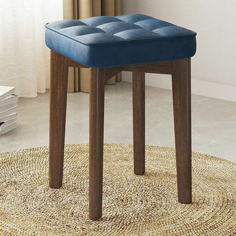 Chaise de salle à manger empilable en cuir huilé en tissu de simplicité moderne en bois de caoutchouc en forme de pain carré 