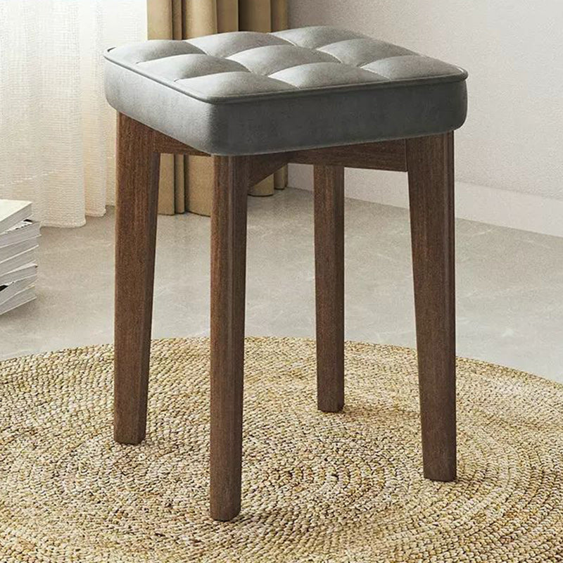 Chaise de salle à manger empilable en cuir huilé en tissu de simplicité moderne en bois de caoutchouc en forme de pain carré 