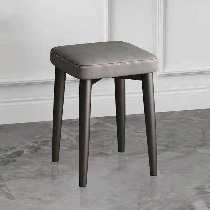 Zeitgenössischer skandinavischer Stoff PU Leder Eisen Latex quadratischer Hocker stapelbar für das Wohnzimmer 
