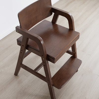 Simplicité moderne Enfants Bois de Caoutchouc Tissu Éponge Structure Carrée Trapézoïdale Bureau Chaise Repose-pieds Réglable Pour Maison Bureau 