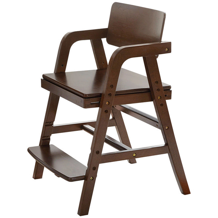 Simplicité moderne Enfants Bois de Caoutchouc Tissu Éponge Structure Carrée Trapézoïdale Bureau Chaise Repose-pieds Réglable Pour Maison Bureau 