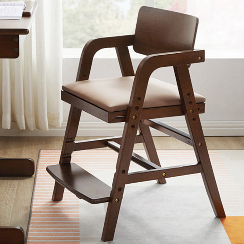 Simplicité moderne Enfants Bois de Caoutchouc Tissu Éponge Structure Carrée Trapézoïdale Bureau Chaise Repose-pieds Réglable Pour Maison Bureau 