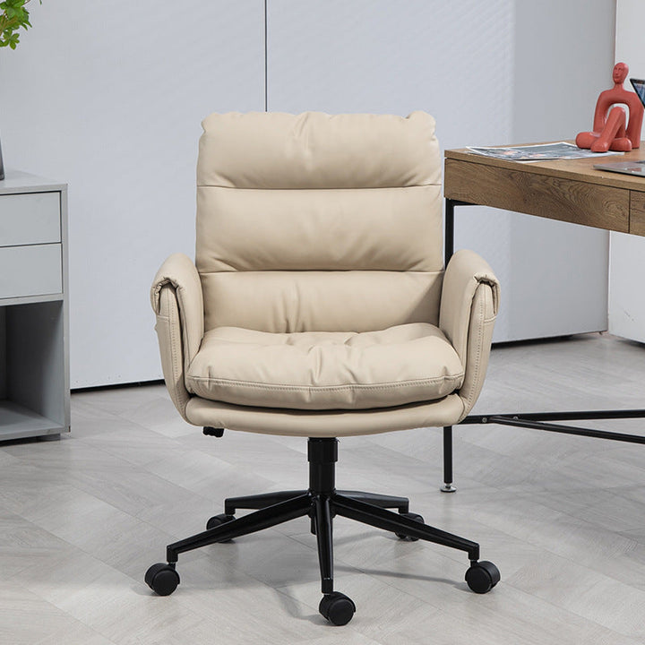 Modern Minimalist Microfiber Leather Sponge Cotton Sponge Steel Square Desk Chair Backrest Adjustable For Home Office