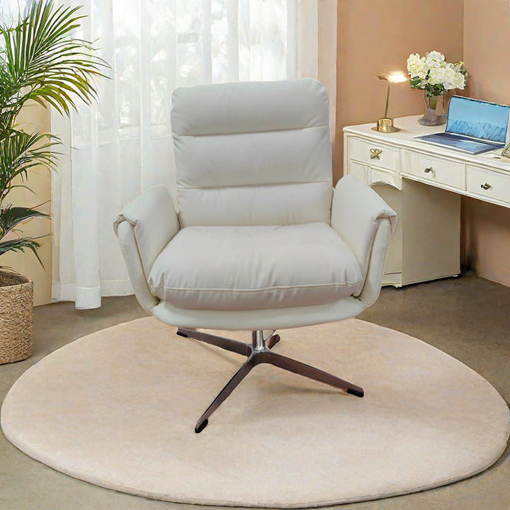 Modern Minimalist Microfiber Leather Sponge Cotton Sponge Steel Square Desk Chair Backrest Adjustable For Home Office