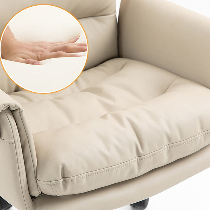 Modern Minimalist Microfiber Leather Sponge Cotton Sponge Steel Square Desk Chair Backrest Adjustable For Home Office