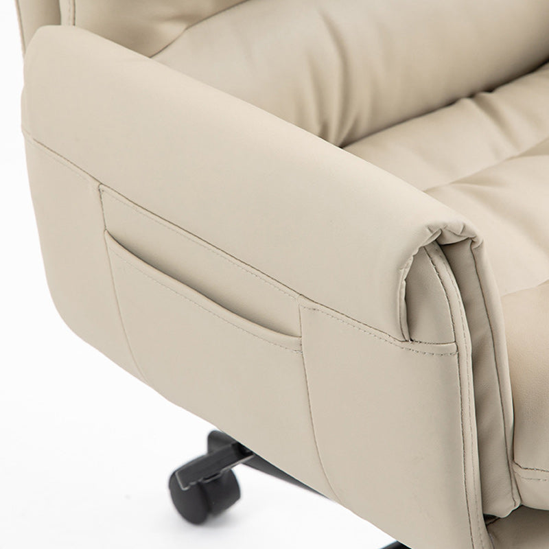 Modern Minimalist Microfiber Leather Sponge Cotton Sponge Steel Square Desk Chair Backrest Adjustable For Home Office