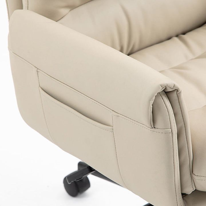 Modern Minimalist Microfiber Leather Sponge Cotton Sponge Steel Square Desk Chair Backrest Adjustable For Home Office
