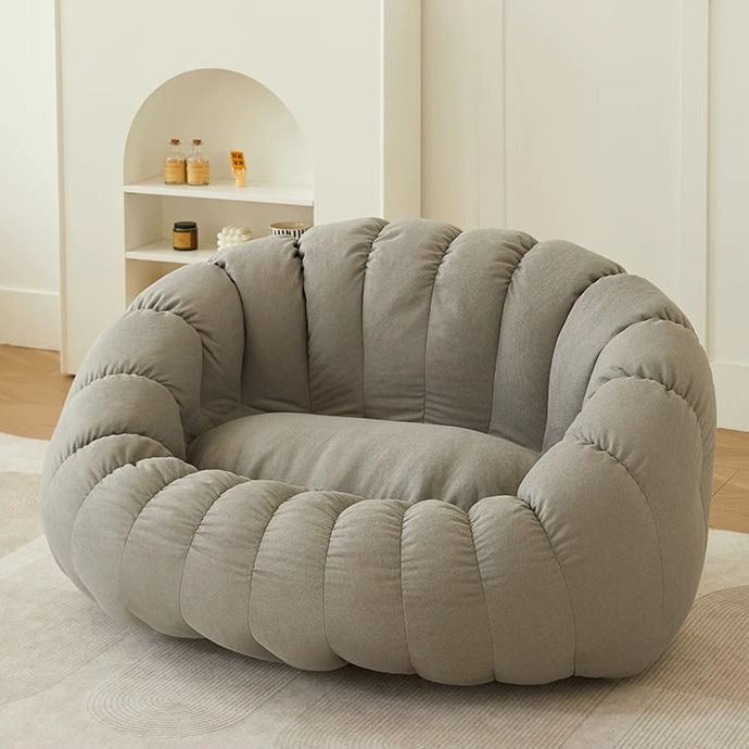 Zeitgenössischer nordischer Schneeflocken-Fleece EPS Blume runder Sofa-Fußhocker für das Schlafzimmer 