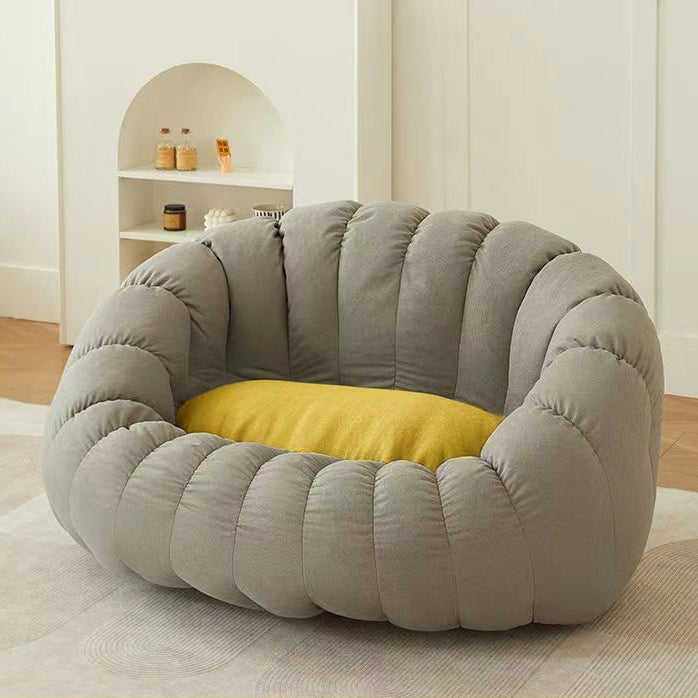Zeitgenössischer nordischer Schneeflocken-Fleece EPS Blume runder Sofa-Fußhocker für das Schlafzimmer 