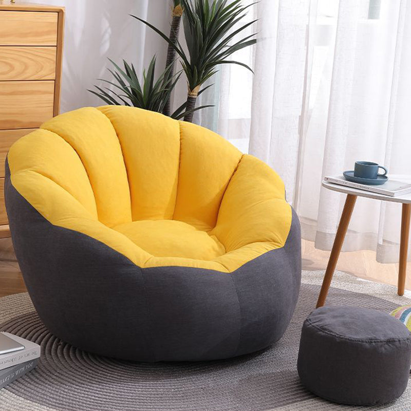 Repose-pieds rond paresseux en coton fin scandinave contemporain pour salon 