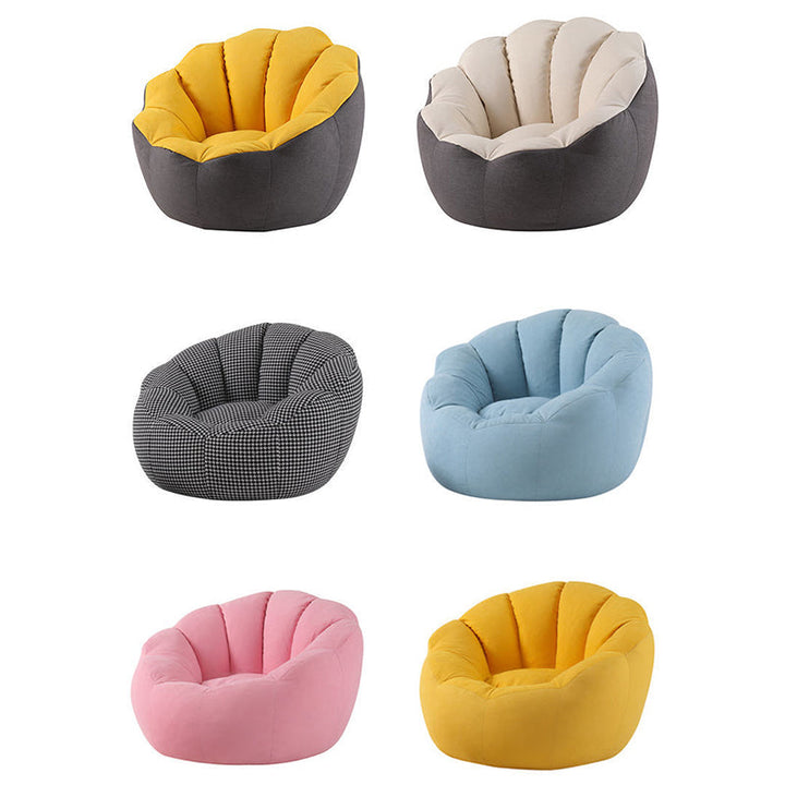 Repose-pieds rond paresseux en coton fin scandinave contemporain pour salon 