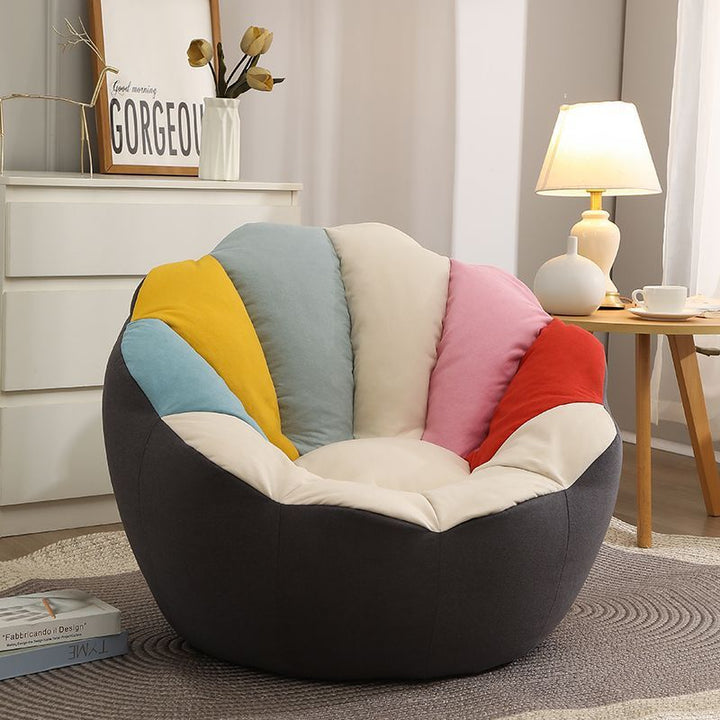 Repose-pieds rond paresseux en coton fin scandinave contemporain pour salon 