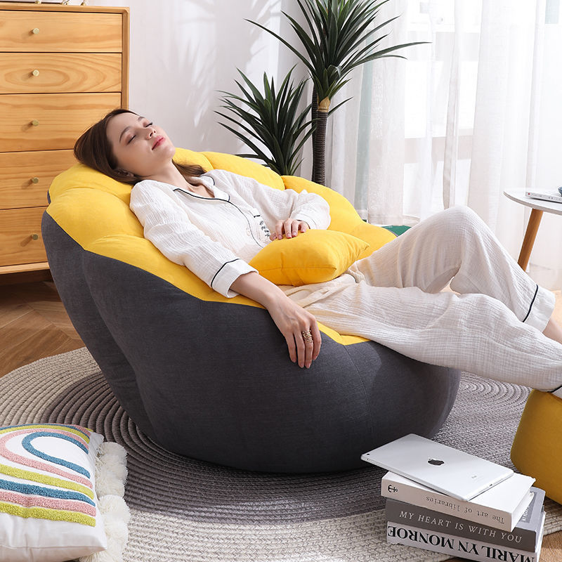 Repose-pieds rond paresseux en coton fin scandinave contemporain pour salon 