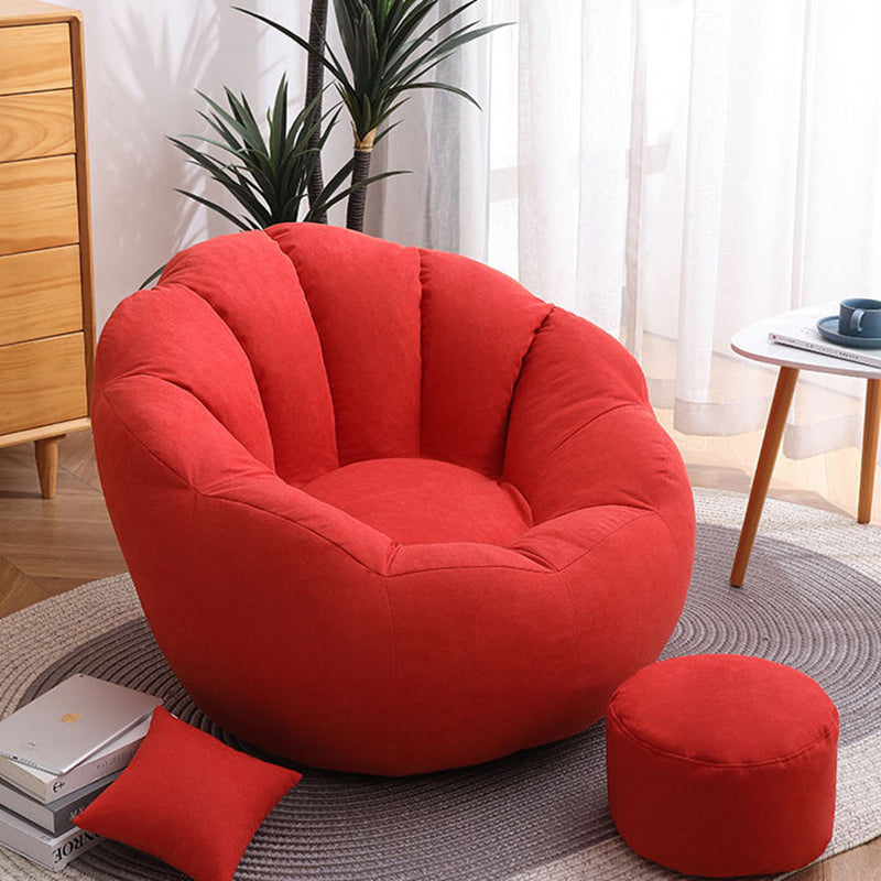 Repose-pieds rond paresseux en coton fin scandinave contemporain pour salon 