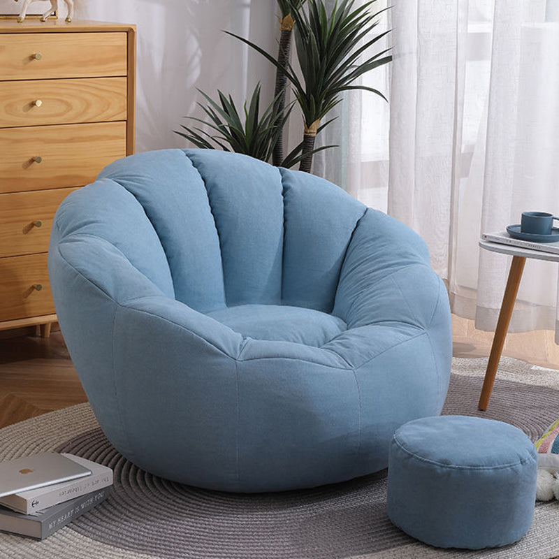 Repose-pieds rond paresseux en coton fin scandinave contemporain pour salon 