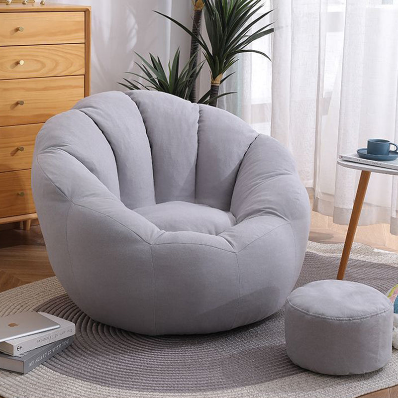Repose-pieds rond paresseux en coton fin scandinave contemporain pour salon 