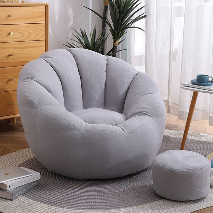 Repose-pieds rond paresseux en coton fin scandinave contemporain pour salon 