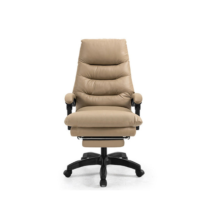 Modern Simplicity Cowhide Microfiber Leather Steel Cotton Sponge Square Massage Desk Chair Backrest Footrest Adjustable For Home Office