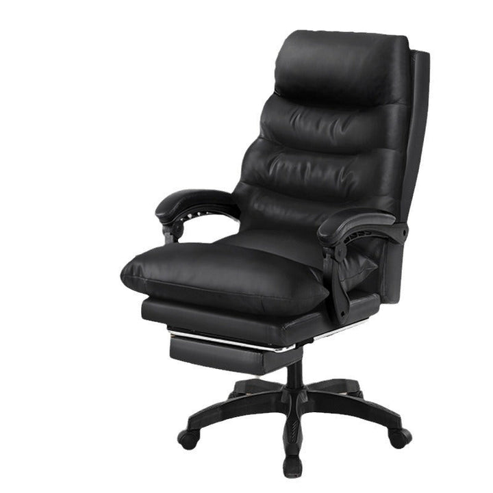 Modern Simplicity Cowhide Microfiber Leather Steel Cotton Sponge Square Massage Desk Chair Backrest Footrest Adjustable For Home Office