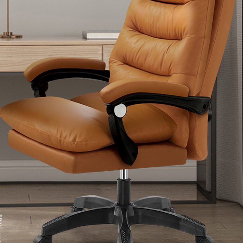Modern Simplicity Cowhide Microfiber Leather Steel Cotton Sponge Square Massage Desk Chair Backrest Footrest Adjustable For Home Office