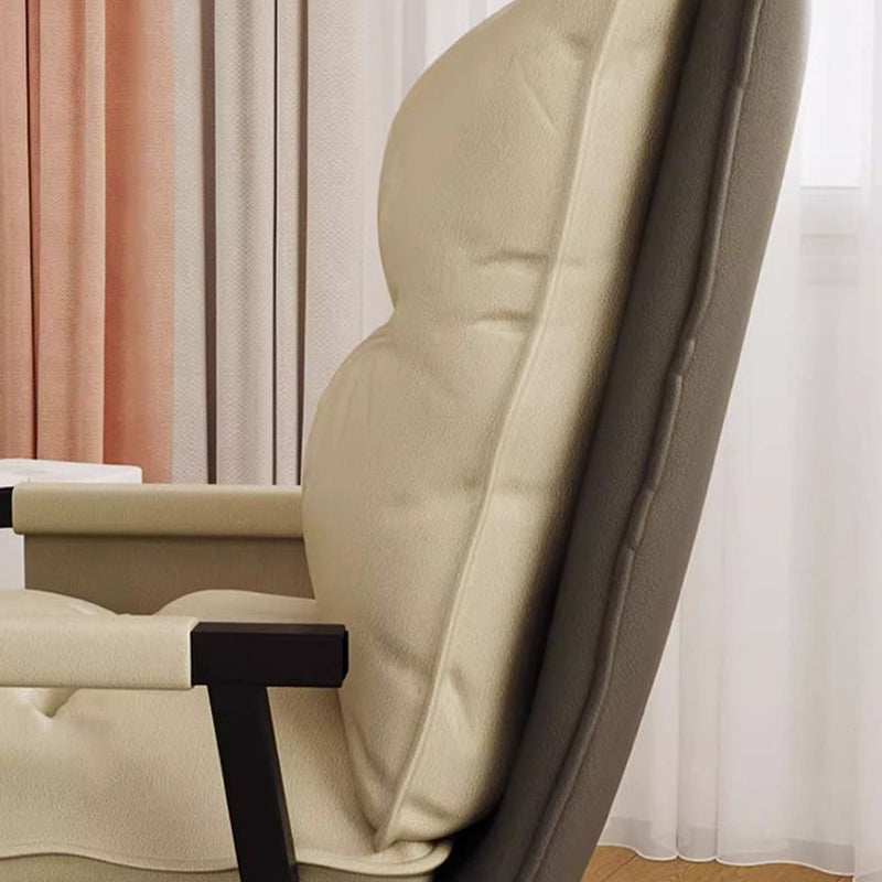 Moderner minimalistischer Stoff Kohlenstoffstahl Baumwolle quadratischer Schreibtischstuhl Fußstütze Rückenlehne verstellbar für Home Office 