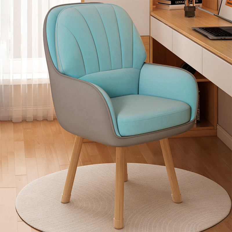Tabouret de coiffeuse carré contemporain scandinave en tissu velours latex bois avec dossier pivotant pour chambre 