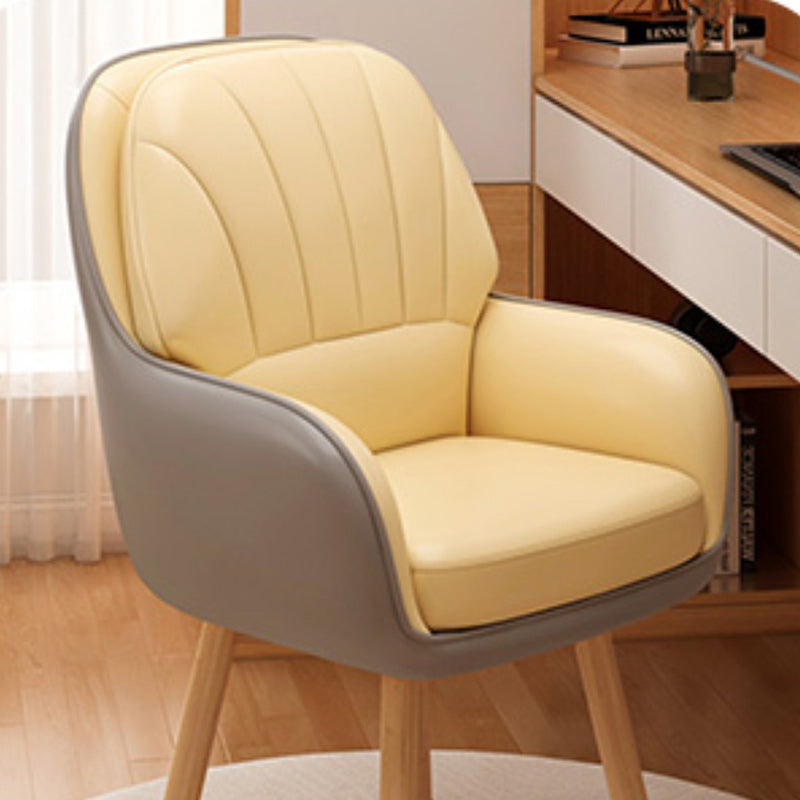 Tabouret de coiffeuse carré contemporain scandinave en tissu velours latex bois avec dossier pivotant pour chambre 