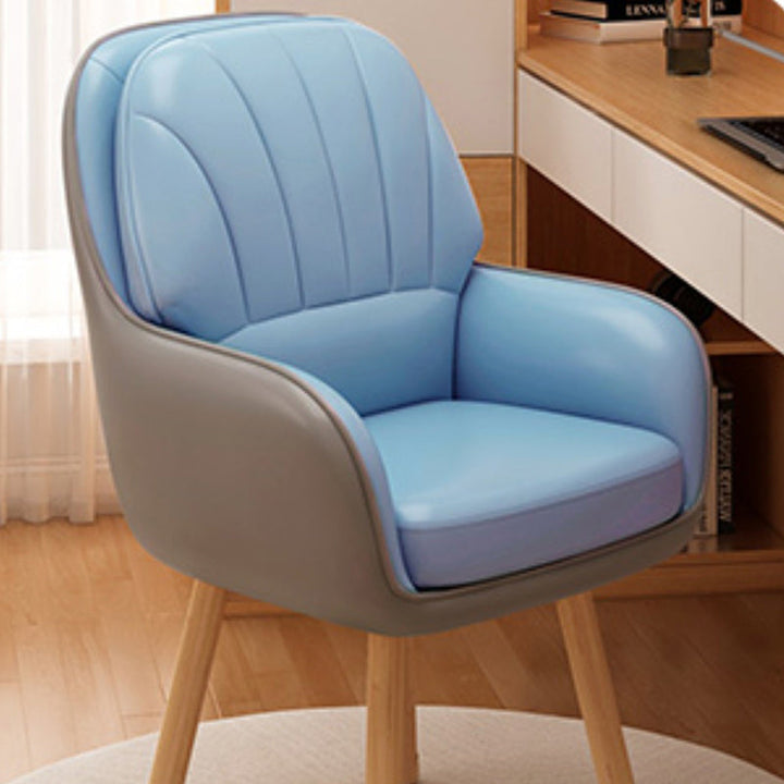 Tabouret de coiffeuse carré contemporain scandinave en tissu velours latex bois avec dossier pivotant pour chambre 