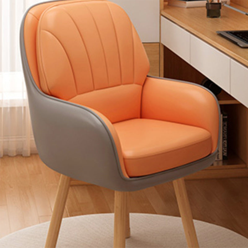 Tabouret de coiffeuse carré contemporain scandinave en tissu velours latex bois avec dossier pivotant pour chambre 