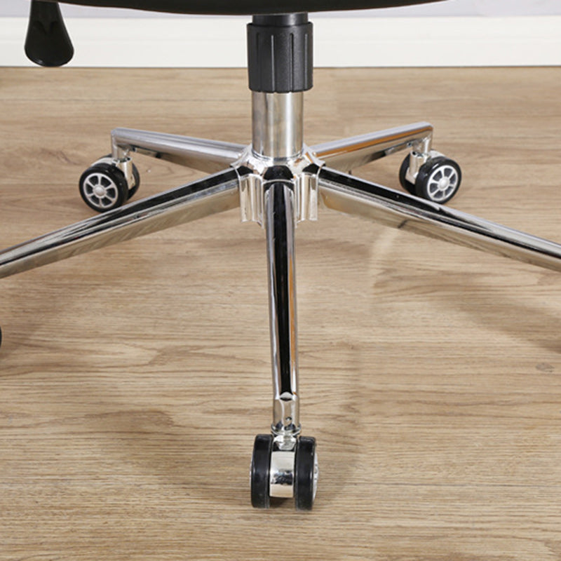 Contemporáneo Retro Tejido Ratán PU Cuero Aleación de Acero Elevable Silla de Escritorio Cuadrada Respaldo Para Oficina en Casa 