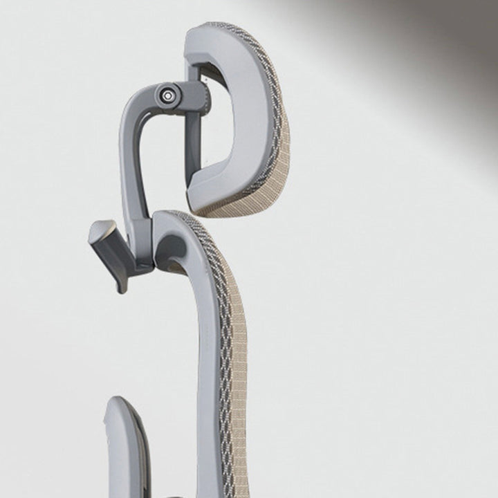 Simplicité Moderne Nylon Maille Métal Éponge Carré Chaise de Bureau Élévatrice avec Appui-tête, Repose-pieds, Dossier pour Maison Bureau 