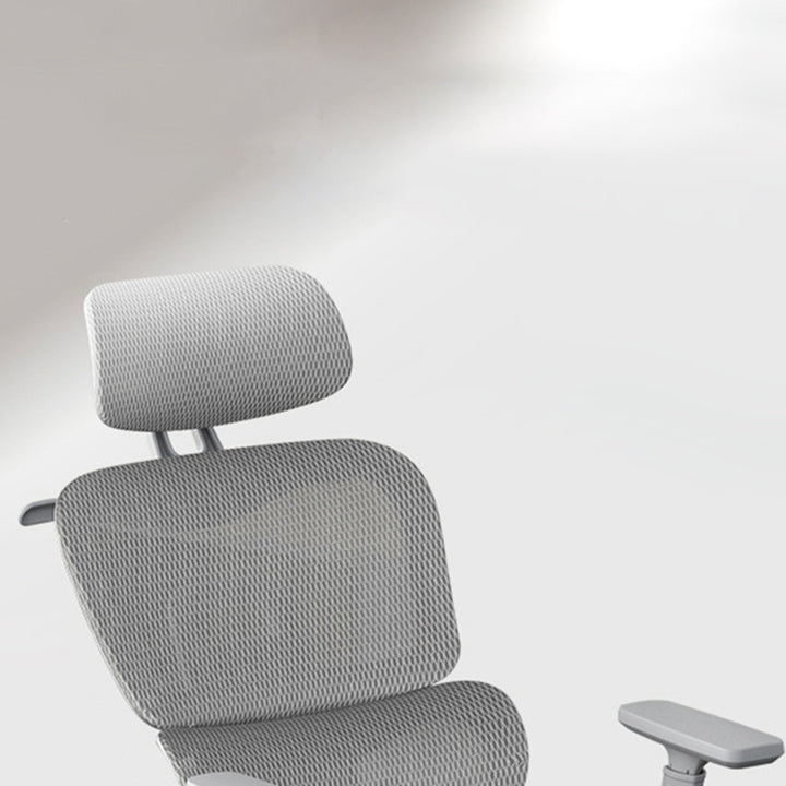 Simplicité Moderne Nylon Maille Métal Éponge Carré Chaise de Bureau Élévatrice avec Appui-tête, Repose-pieds, Dossier pour Maison Bureau 
