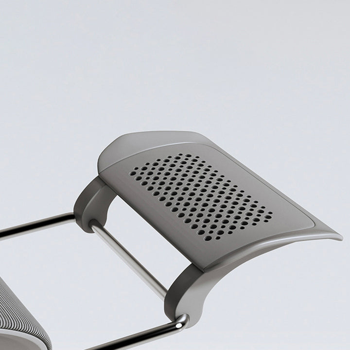 Simplicité Moderne Nylon Maille Métal Éponge Carré Chaise de Bureau Élévatrice avec Appui-tête, Repose-pieds, Dossier pour Maison Bureau 