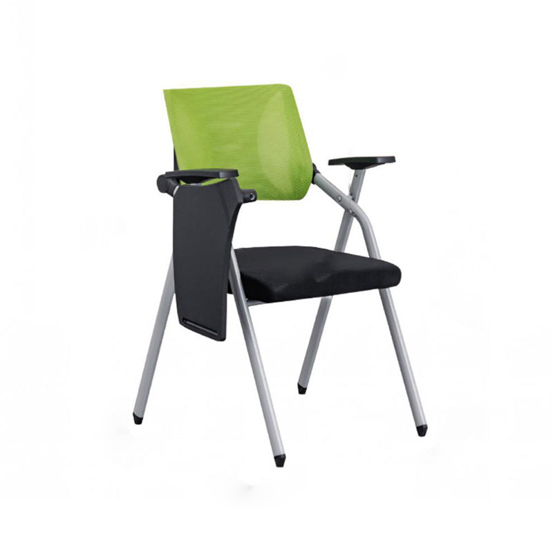Moderner minimalistischer Netzschwamm-Metall-Quadrat-Schreibtischstuhl mit klappbarer Rückenlehne und Tischplatte für Home Office 