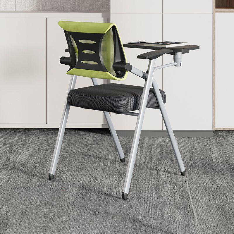 Moderner minimalistischer Netzschwamm-Metall-Quadrat-Schreibtischstuhl mit klappbarer Rückenlehne und Tischplatte für Home Office 