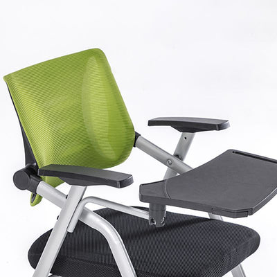 Moderner minimalistischer Netzschwamm-Metall-Quadrat-Schreibtischstuhl mit klappbarer Rückenlehne und Tischplatte für Home Office 