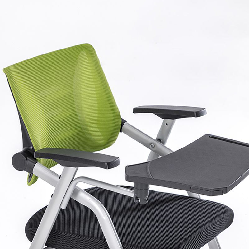 Moderner minimalistischer Netzschwamm-Metall-Quadrat-Schreibtischstuhl mit klappbarer Rückenlehne und Tischplatte für Home Office 