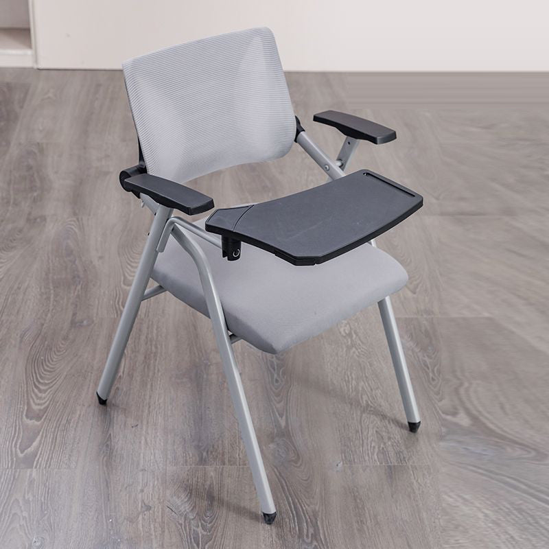Moderner minimalistischer Netzschwamm-Metall-Quadrat-Schreibtischstuhl mit klappbarer Rückenlehne und Tischplatte für Home Office 
