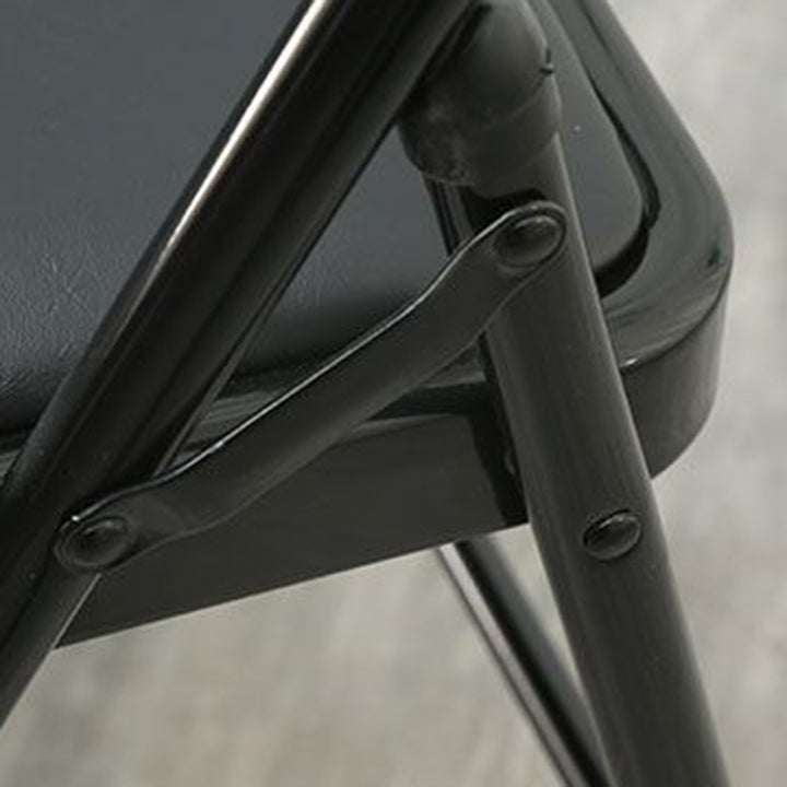 Modern Simplicity Faux Leather Iron Sponge Square Desk Chair Writing Board Foldable Backrest For Home Office