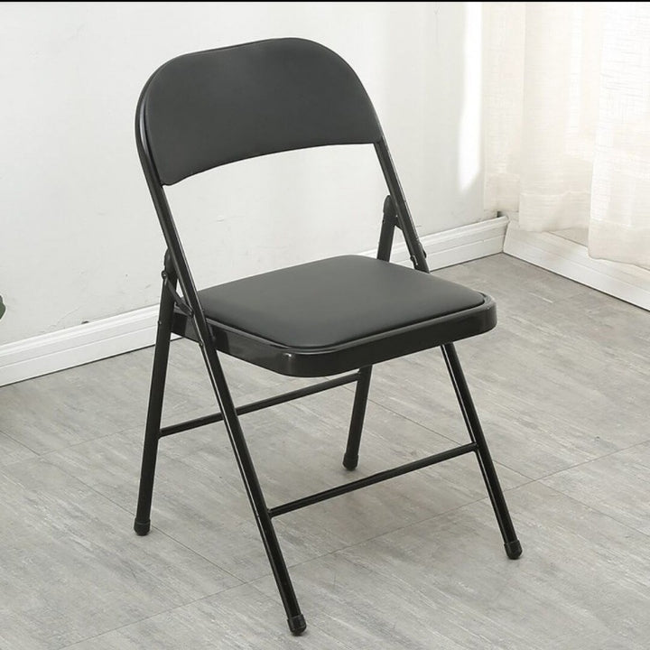 Modern Simplicity Faux Leather Iron Sponge Square Desk Chair Writing Board Foldable Backrest For Home Office