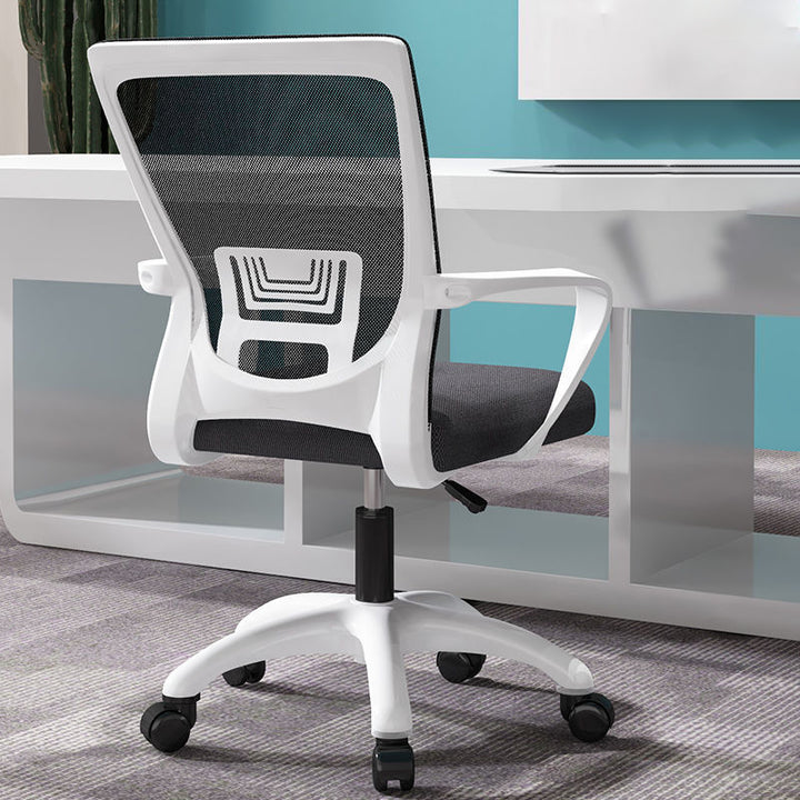 Modern Simplicity Square Mesh Nylon Steel Latex Sponge Desk Chair Backrest Armrest Liftable For Study